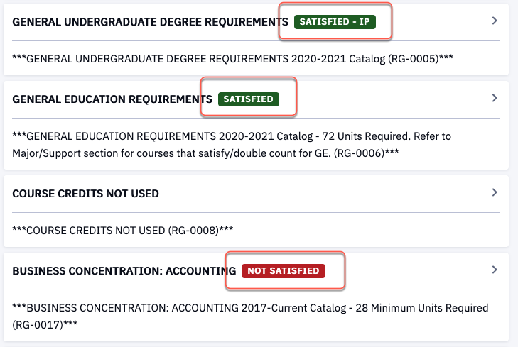 Degree Progress Report Guide Office Of The Registrar Cal Poly San